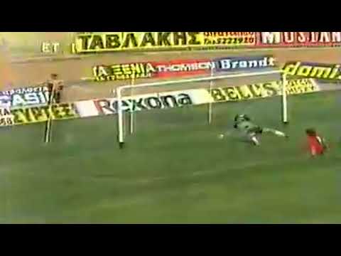 Mirosław Okoński gol ΑΕΚ - Panserraikos 4-0 Alpha Ethniki 01.04.1990