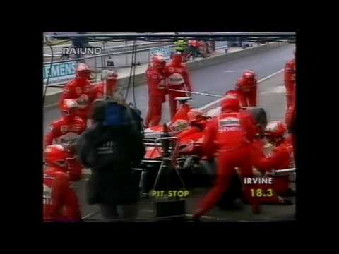 GP Europa, Nurburgring 1999 Pit stop di Irvine e la ruota fantasma    converted