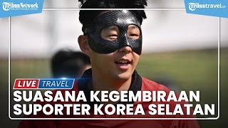 Kegembiraan Suporter Korea Selatan di Piala Dunia 2022 Qatar, Nonton Pakai Busana Tradisional