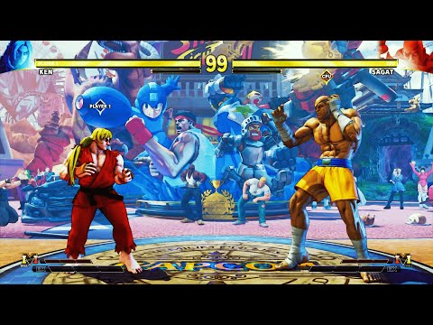 Ken vs Classic Sagat (Hardest) Street Fighter 5.