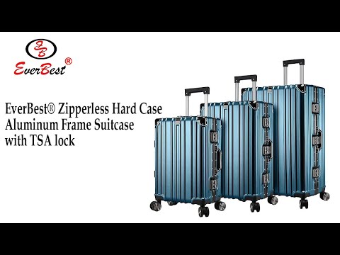 Everbest imported hardside zipperless pc 22 inch suitcase at...