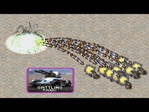 Gattling shooting V3 Rockets - Red Alert 2