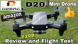 DEERC D20 Mini drone - Awesome Flyer!! (Review and Flight Test) 720p Cam, Voice Control, Gestures