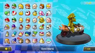 Mario Kart 8 Deluxe- How to unlock gold parts and gold Mario!