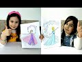 السا ضد أنا تحدي تلوين رسوم أطفال Elsa Vs Anna Coloring For Kids