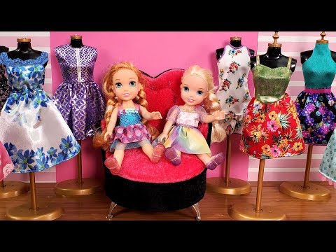 Mall ! Elsa and Anna toddlers go shopping