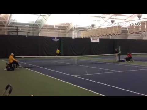 Adams' Justin Hyman takes a point against Athens' Richard Zhang. #miprepzonetennis