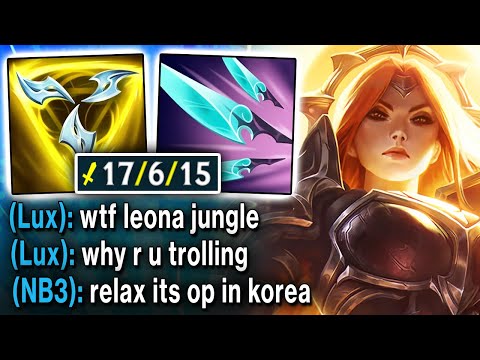My team said I was trolling for picking AD Bruiser Leona Jungle... so I carried them all