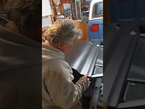72 Chevy truck putting on a door skin part 2