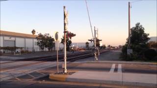 preview picture of video 'Amtrak train 4 with Heritage 145 & a Pacific Surfliner Santa Fe Springs, CA'