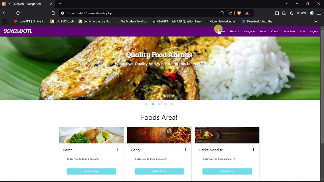 Restaurant Management System  a web-based application developed using HTML, CSS, JavaScript, PHP .