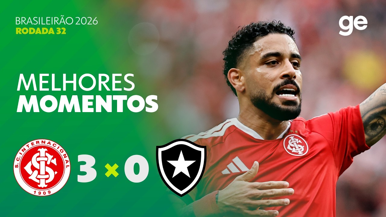 VÍDEO | Gols e melhores momentos de Internacional 3×0 Botafogo pelo Brasileirão-2026