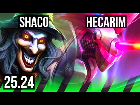 SHACO vs HECARIM (JGL) | Good KDA: 16/1/5 | KR Diamond | 25.24