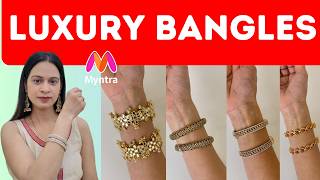Myntra BANGLES Haul 😍 Rubans, SGA Fashion & KARATCART Gold Plated AD & CZ Bangles ✨🔥
