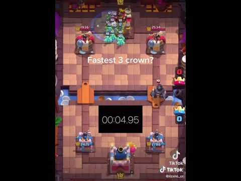 Fastest 3 crown? 8.97 seconds 😱 #clashroyale #shorts