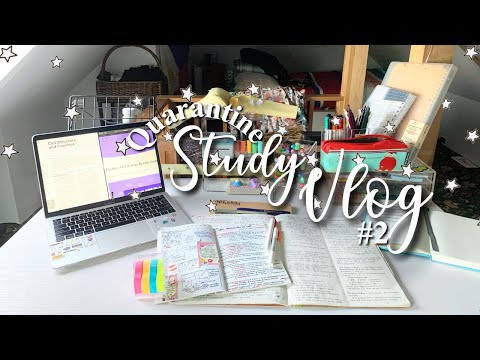 quarantine study vlog 2 | 5+ hours of productivity 📖🪐