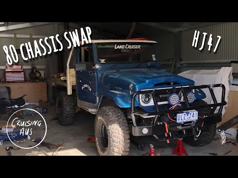 40 Series Coil Conversion! HJ47  - 80 Series Landcruiser Build! - Ep1- Body Swap, Engine Mounted