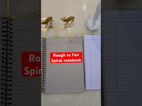 Rough vs fair spiral notebooks paperwell