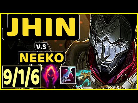 JHIN vs NEEKO - 9/1/6 KDA BOTTOM ADC GAMEPLAY - EUW Ranked MASTER