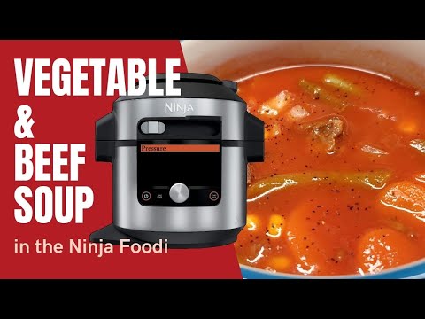🍅🌽 Vegetable & Beef Soup 😋 ll NINJA FOODI SMART...