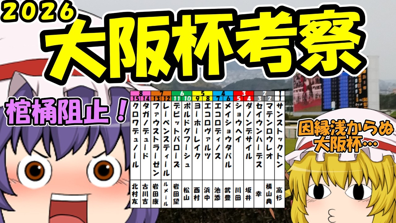 ゆっくり2026大阪杯考察
