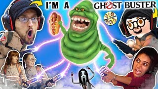 GHOST BUSTERS In REAL LIFE!!  Slimer no like Party in Elevators + FGTEEV DUDDY in Gurkey GAME?