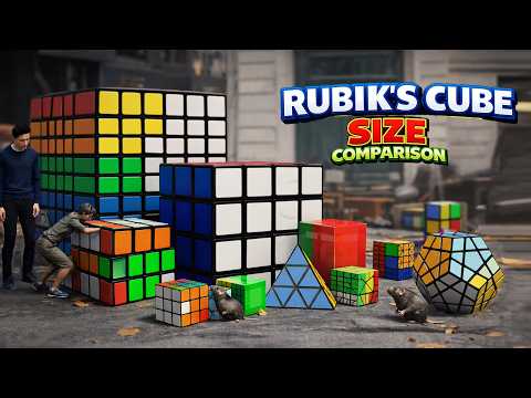 Rubik's Cube Size Comparison | Smallest to biggest puzzle cube in real life |