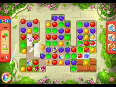 GardenScapes Level 2910 no boosters (17 moves)