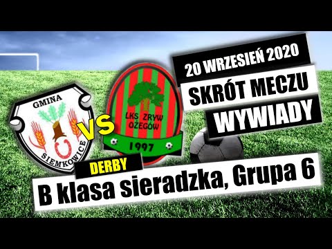 GKS Siemkowice - 2:0 - Zryw Ożegów - deerby gminy Siemkowice, B klasa sieradzka, skrót meczu, bramki