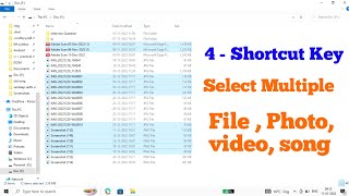 How to select multiple files in laptop || How to select multiple File , photo,video,songs on laptop
