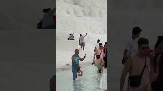 ☀️Wonderful White Pamukkale Turkey Fun -Dream Holiday?️ #pamukkale #cleopatra #pool