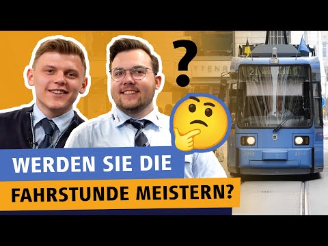 Erste Fahrt mit der Tram durch München - Studenten lernen Straßenbahnfahren Folge 2