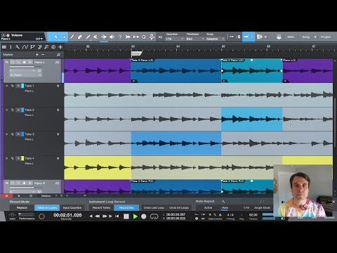 Overdubbing and comping piano with Studio One