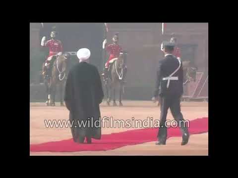 Iranian President Hassan Rouhani visits Rashtrapati Bhavan in Delhi