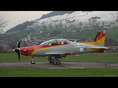 Airport Buochs 2020 December Part 1/2 - New PC-21, PC-24, PC12 and other Guests