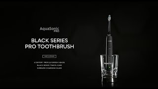 Aquasonic PRO Toothbrush with 6 ProFlex Brush Heads, Wireless Charging Glass & Case