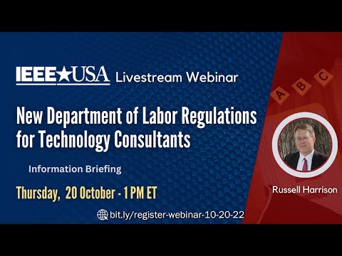 Livestream Webinar: New Department of Labor Regulations for Technology Consultants