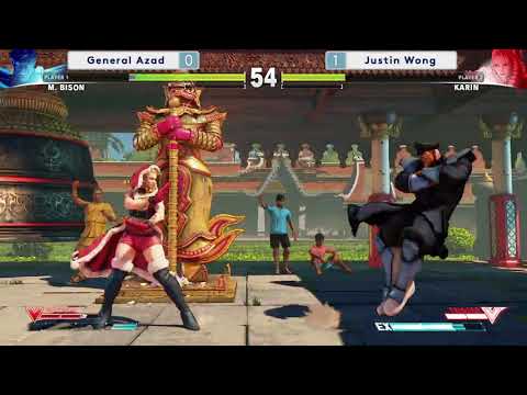 General Azad (M.Bison) vs Echo Fox Justin Wong (Karin) G2E Invitational Day 1
