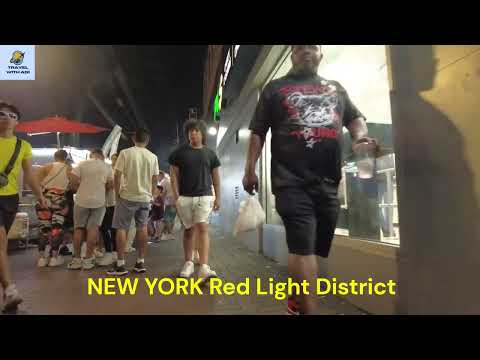 New York Red Light District Night Time Walk