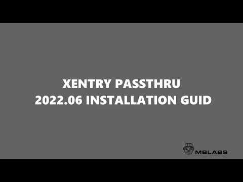 XENTRY PASSTHRU 2022.06 INSTALLATION GIUDE