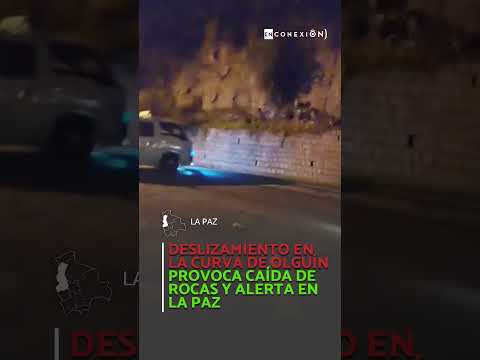Deslizamiento en la curva de Olguín provoca caída de rocas y alerta en La Paz