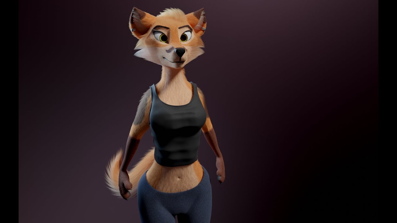 Agnes Anthro Fox Modello 3D