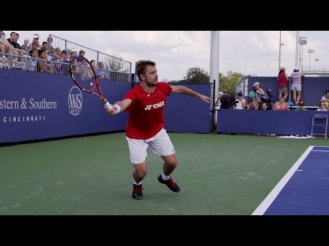 Stanislas Wawrinka Forehand and Backhand In Super Slow Motion - 2013 Cincinnati Open