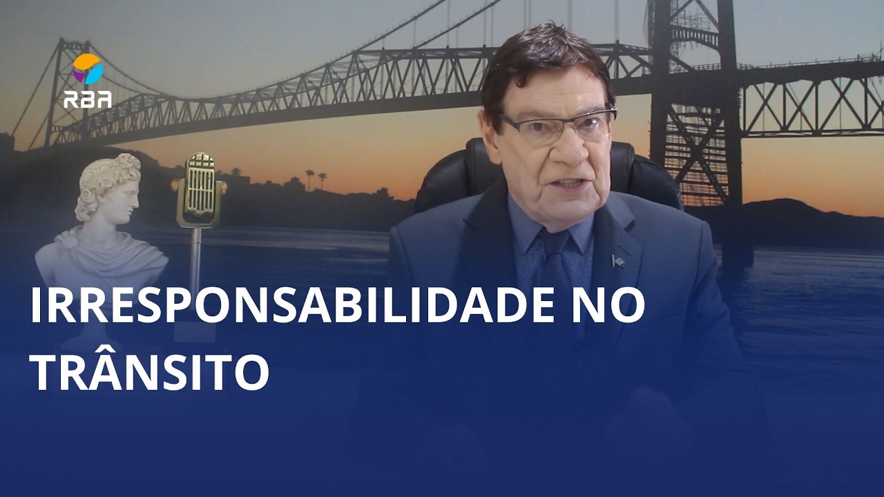 A irresponsabilidade no trânsito é o tema do comentário 