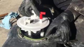 2004 Chrysler Sebring fuel tank, pump installation (fuel pump replacement) 2 of 2 vid.