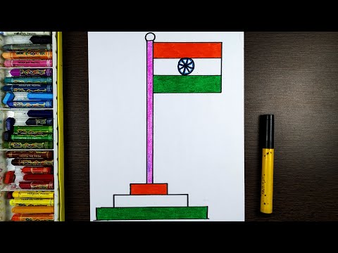 How to draw national flag of India | National flag drawing | National flag | Draw Smart