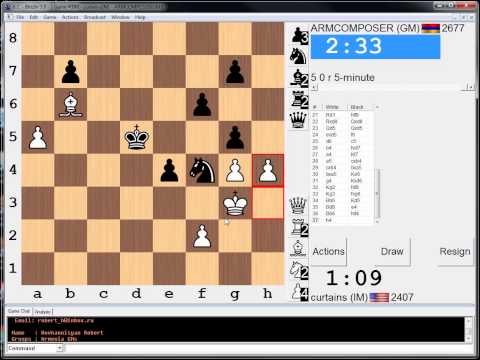 5 minute chess #296: IM Greg Shahade vs GM Robert Hovhannisyan