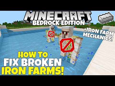 Minecraft Bedrock: How To Fix Your BROKEN IRON FARMS! Tutorial! MCPE PC Xbox PS4