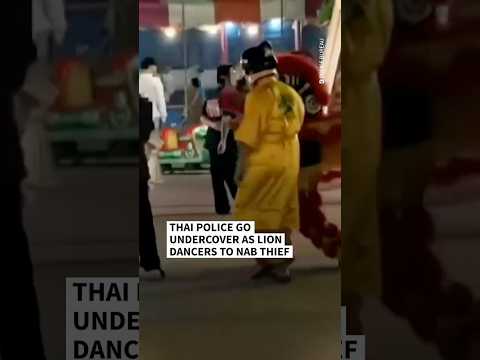 Video Thumbnail: Thai cops go undercover as lion dancers to nab thief | AFP