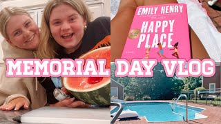 VLOG: Memorial Day | Enjoying the day off, relaxing by the pool, good food, + more